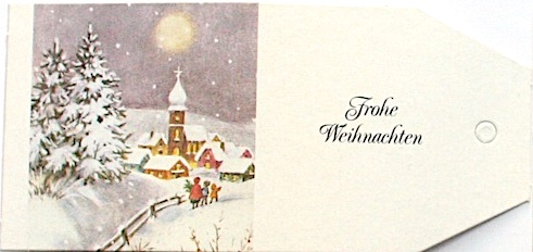 Geschenkanhänger, vier Motive Frohe Weihnachten