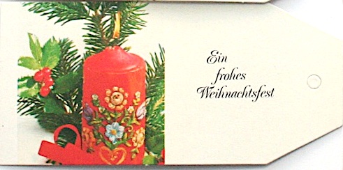Geschenkanhänger, vier Motive Frohe Weihnachten