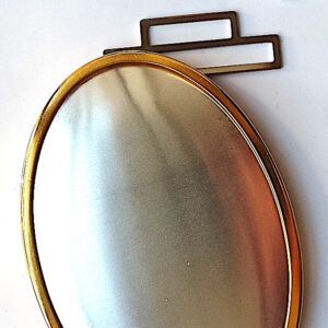 Gürtelschliesse oval mit Metallscheibe 66x94 mm