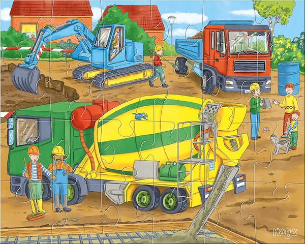 Haba Baustelle3 Haba Puzzles Auf der Baustelle