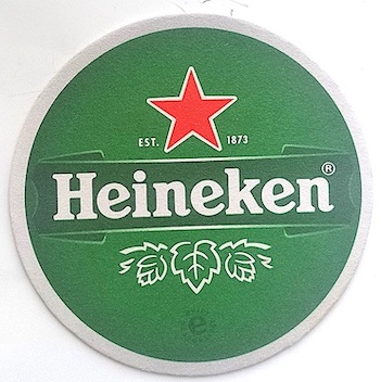 Heinecken Bierdeckel 10 cm 100 Stück