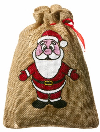 Jutebeutel Nikolaus 25x18 cm