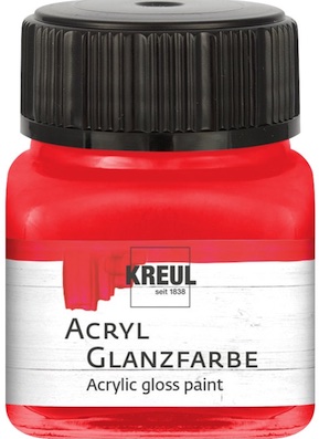 Kreul Acrylfarbe rot glänzend 20 ml