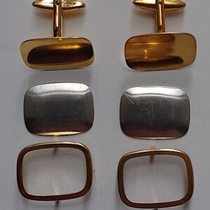 Manschettenknöpfe vergoldet 20x25 mm