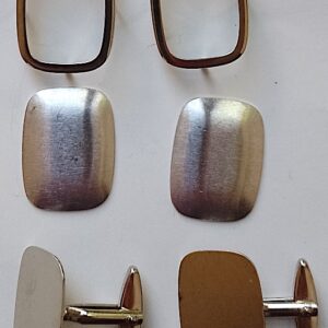 Manschettenknöpfe vernickelt Manschettenknöpfe vernickelt 20x25 mm