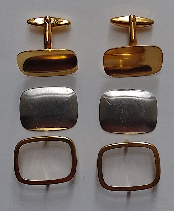 Manschettenknöpfe vergoldet 20x25 mm