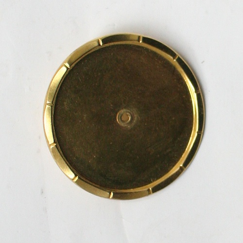 Brosche für Knetmasse Messing rund mit Zierrand 34 mm