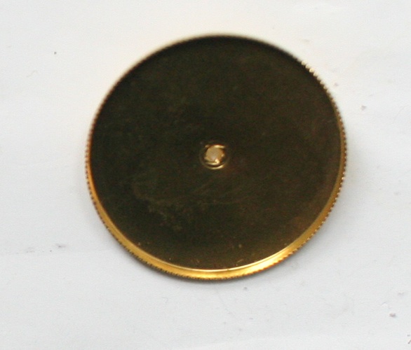 Fimo Brosche Messing rund 34 mm