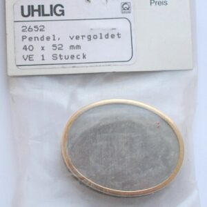 Pendel oval mit Glasscheiben 40x52 mm