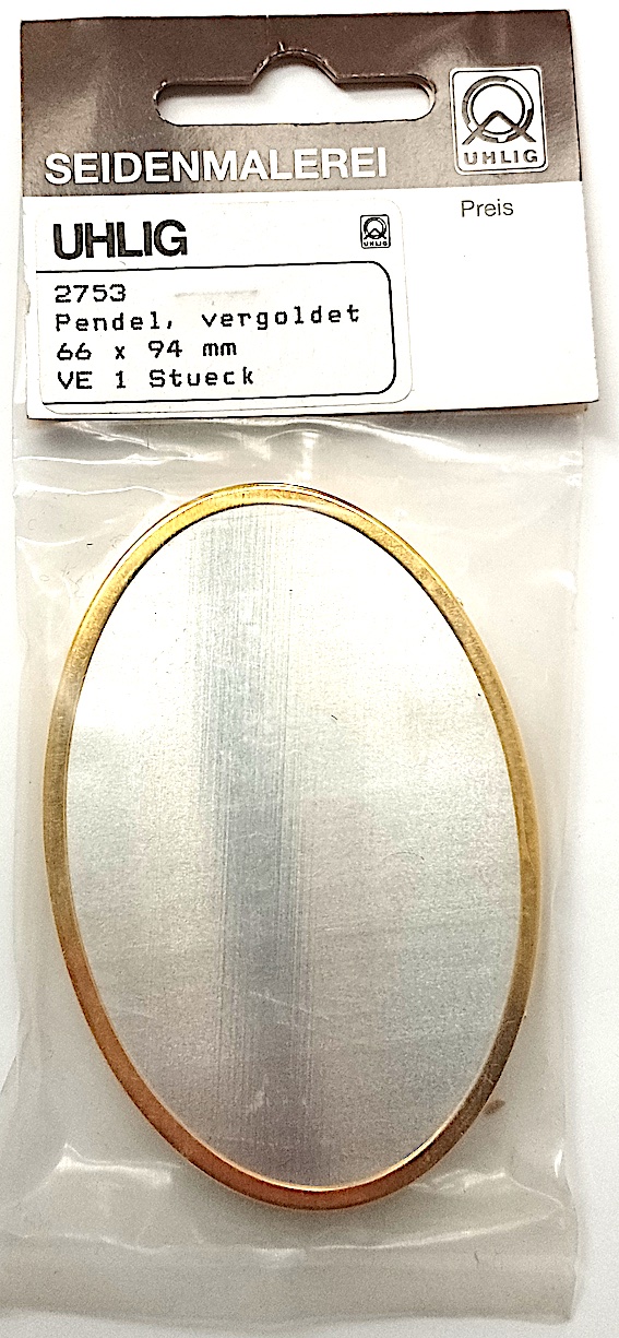 Pendel oval mit Metallscheiben 66x94 mm