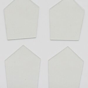 Plastikscheibe Fünfeck 32x35x25x27x35 mm, 4 Stück