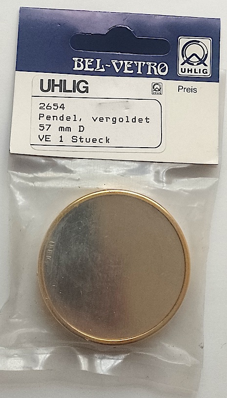 Uhlig Pendel rund mit Glasscheiben Durchmesser 57 mm