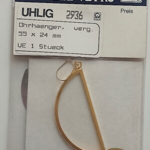 Uhlig Ohrhänger Halbkreis vergoldet 24x55 mm
