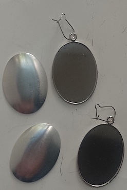 Uh 5811 Uhlig Ohrhänger vernickelt 35x25 mm