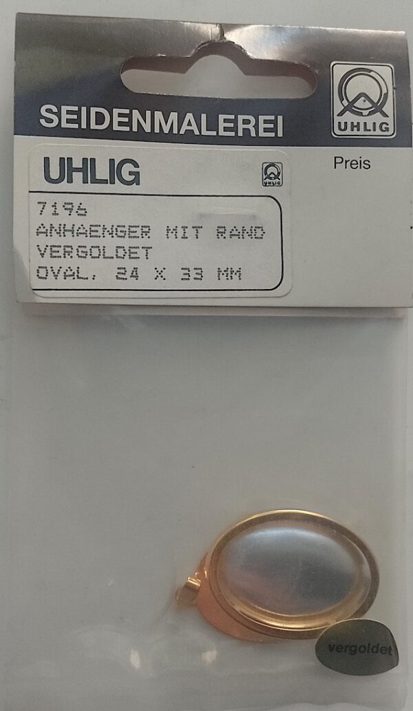Uhlig Anhänger vergoldet 24x33 mm
